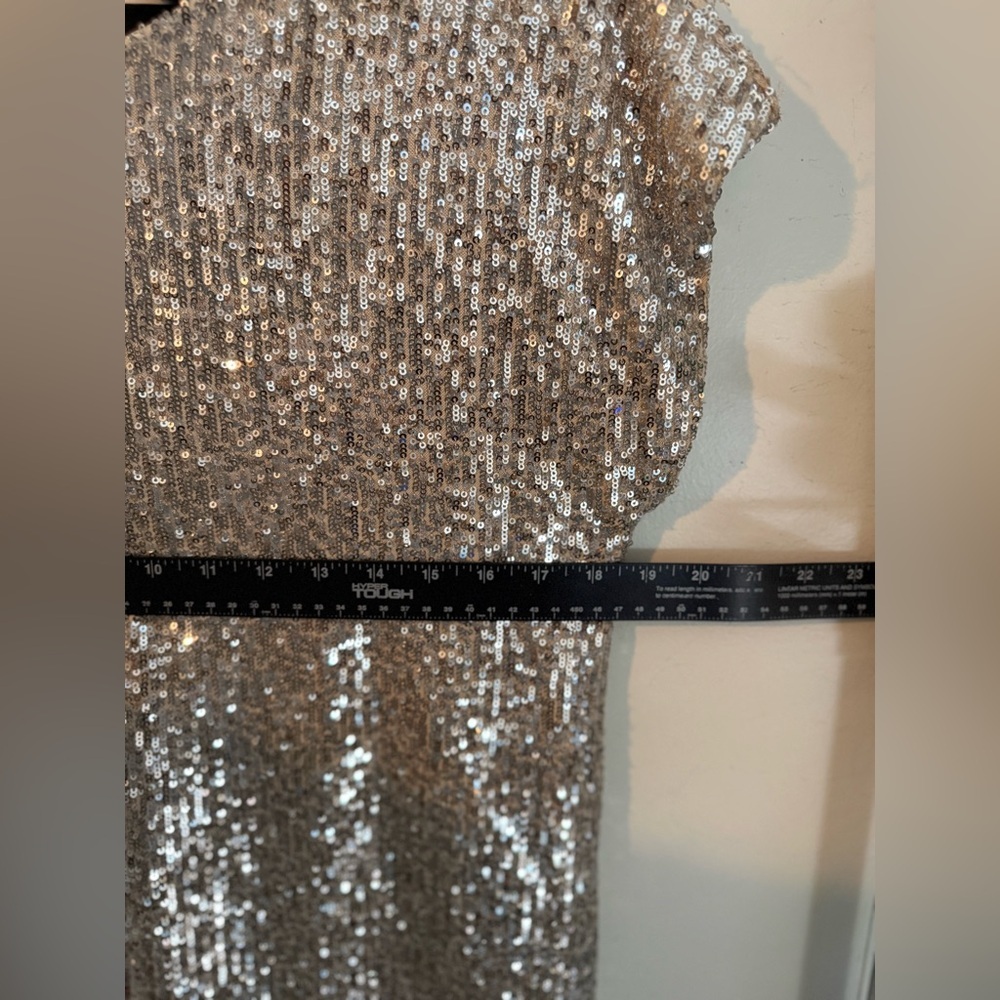 Rachel Zoe Sparkly Sequin Champagne Blouse, Size M - Picture 10 of 10